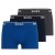 Boss ανδρικά μποξεράκια βαμβακερά 3pack σε τρία διαφορετικά χρώματα (μαύρο,μπλε,γκρι) 50475274 487